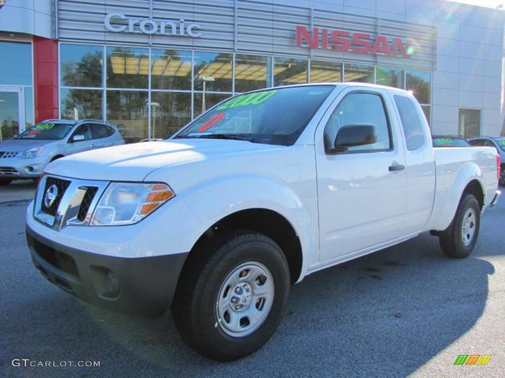 2012 Frontier S King Cab - Avalanche White / Steel photo #1