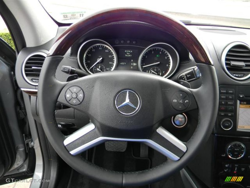2010 Mercedes-Benz GL 550 4Matic Black Steering Wheel Photo #57710441