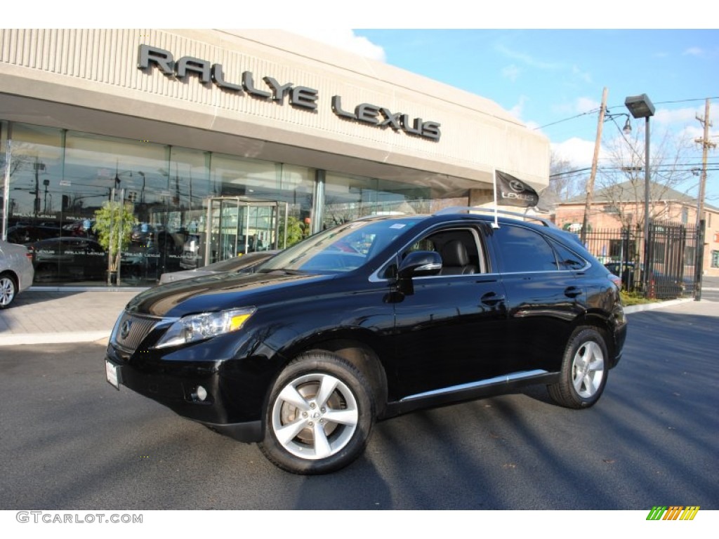 2010 RX 350 AWD - Obsidian Black / Black/Brown Walnut photo #1