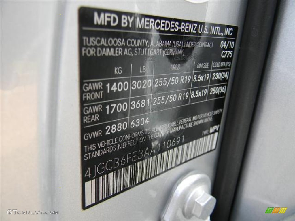 2010 R Color Code 775 for Iridium Silver Metallic Photo #57712562