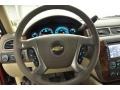 Light Cashmere/Dark Cashmere 2012 Chevrolet Tahoe LTZ 4x4 Steering Wheel
