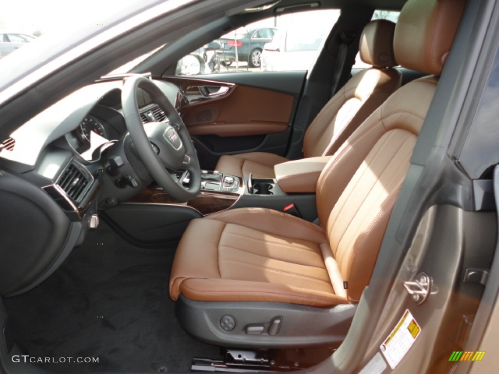 Nougat Brown Interior 2012 Audi A7 3.0T quattro Prestige Photo #57715924