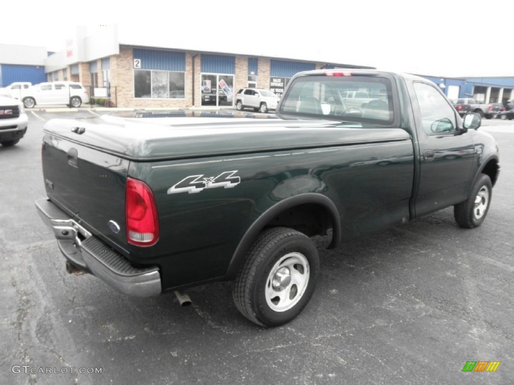 2002 F150 XL Regular Cab 4x4 - Dark Highland Green Metallic / Medium Graphite photo #16