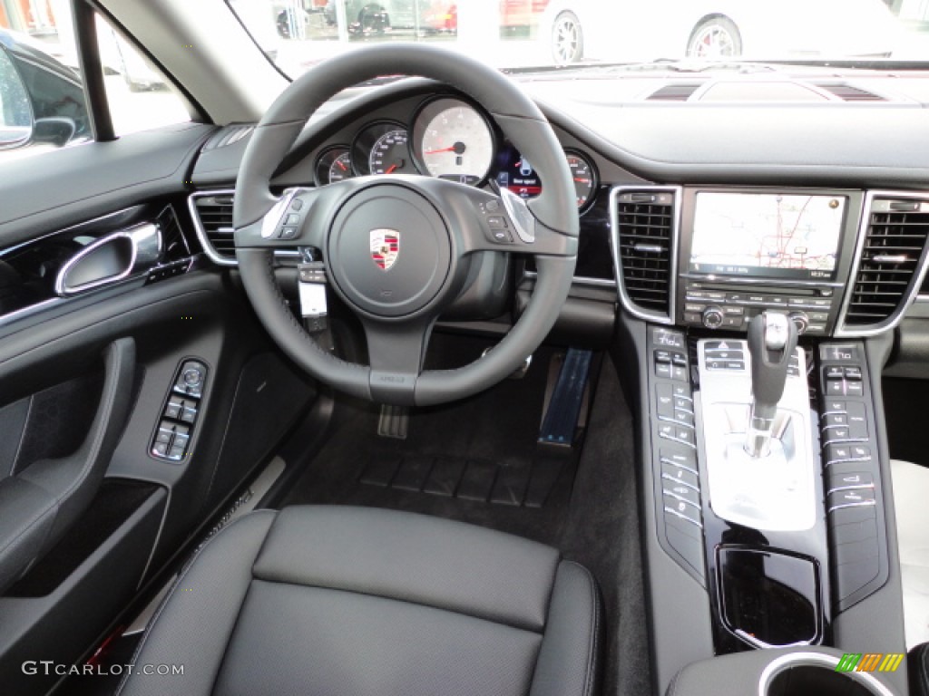 2012 Porsche Panamera S Hybrid Black Dashboard Photo #57716834