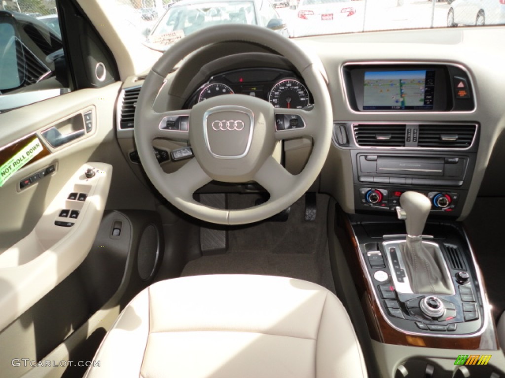 2012 Audi Q5 2.0 TFSI quattro Cardamom Beige Dashboard Photo #57717167