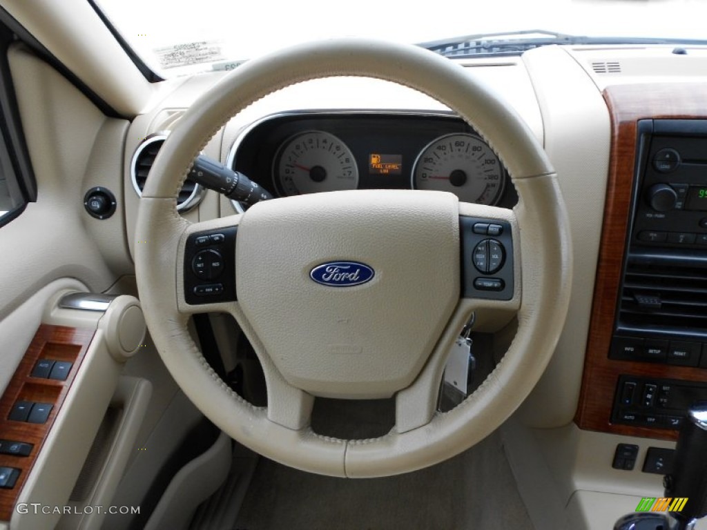 2006 Ford Explorer Eddie Bauer Stone Steering Wheel Photo #57721466