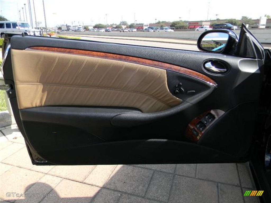 2007 Mercedes-Benz CLK 350 Cabriolet Sport Cappuccino Brown/Black Door Panel Photo #57722165