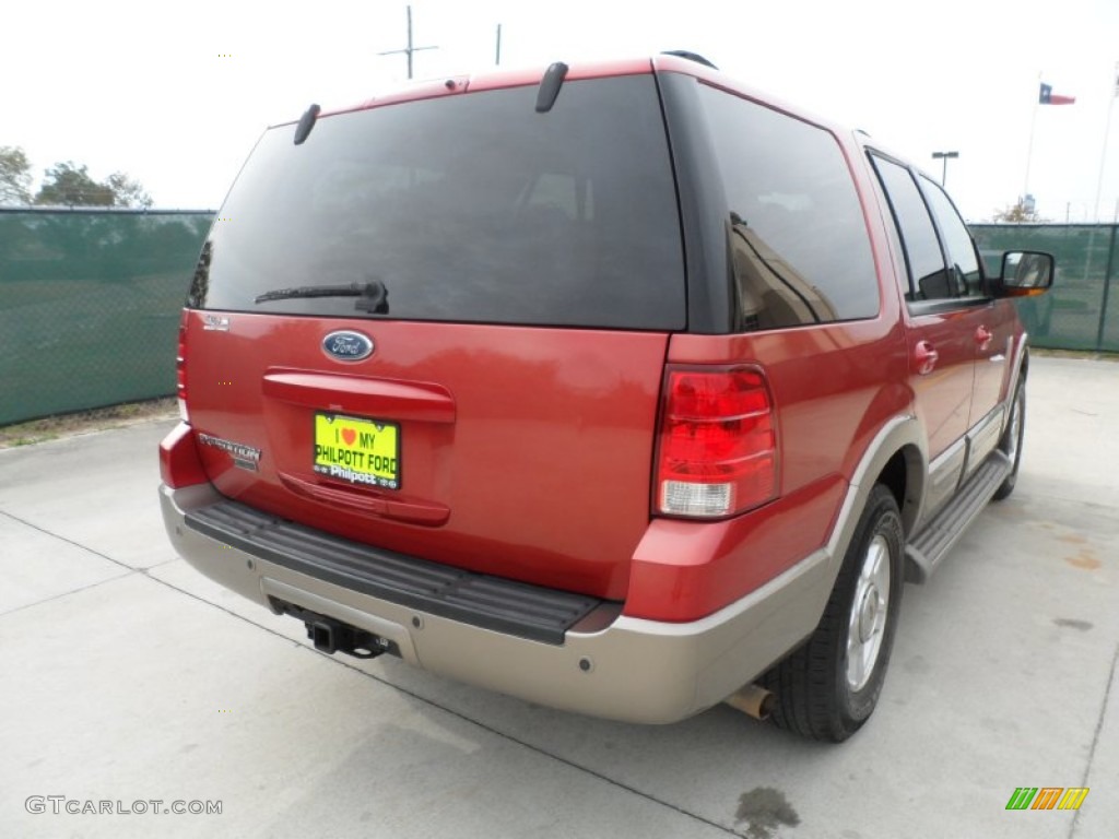 2003 Expedition Eddie Bauer - Laser Red Tinted Metallic / Medium Parchment photo #3