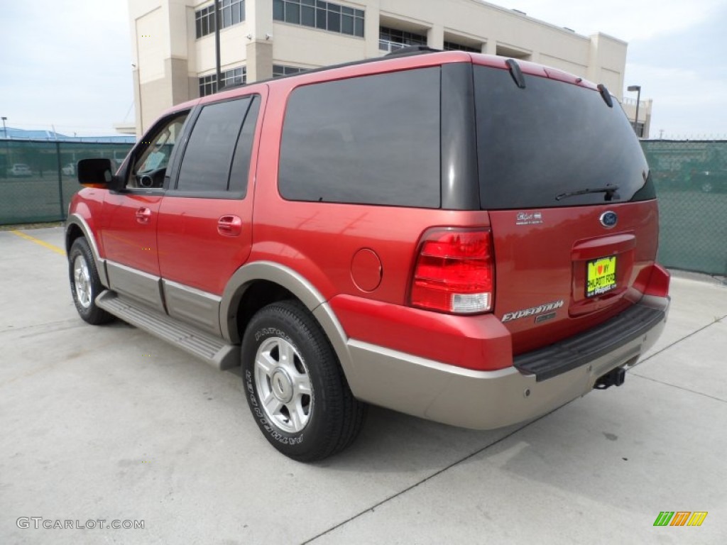 2003 Expedition Eddie Bauer - Laser Red Tinted Metallic / Medium Parchment photo #5