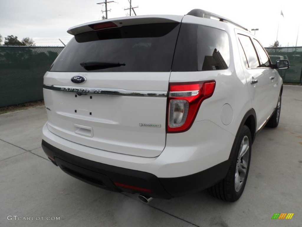 2012 Explorer Limited EcoBoost - White Platinum Tri-Coat / Medium Light Stone photo #3