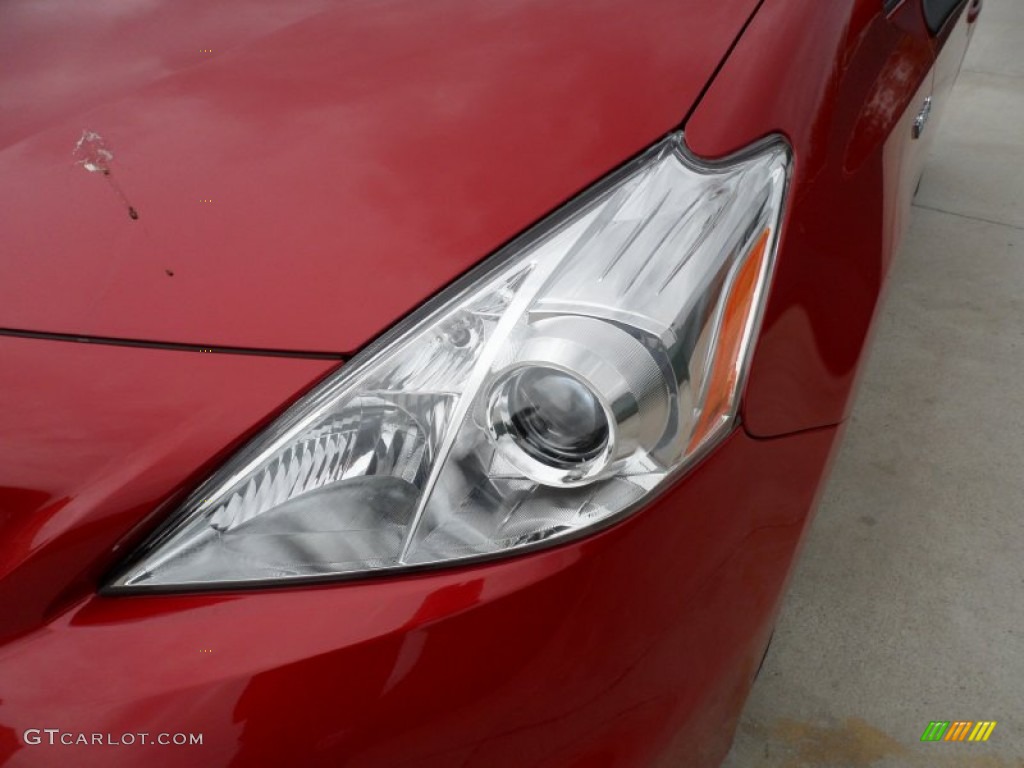 2012 Prius v Three Hybrid - Barcelona Red Metallic / Bisque photo #9