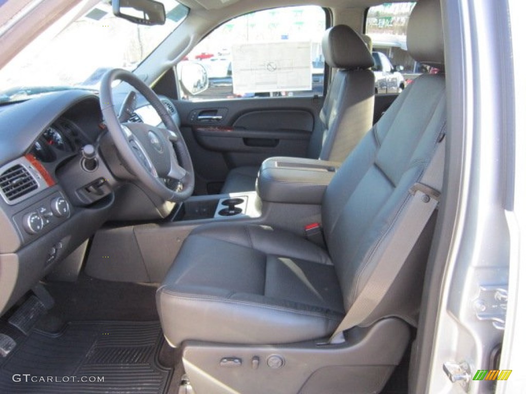 Ebony Interior 2012 GMC Sierra 2500HD SLT Crew Cab 4x4 Photo #57728597