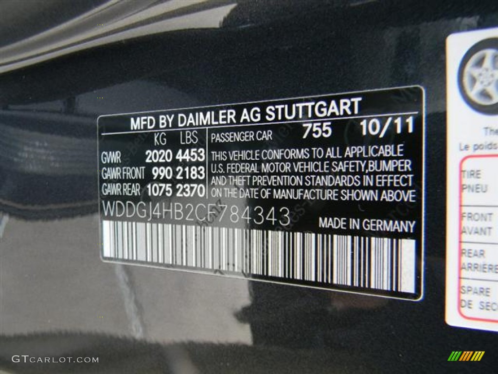 2012 C Color Code 755 for Steel Grey Metallic Photo #57730355