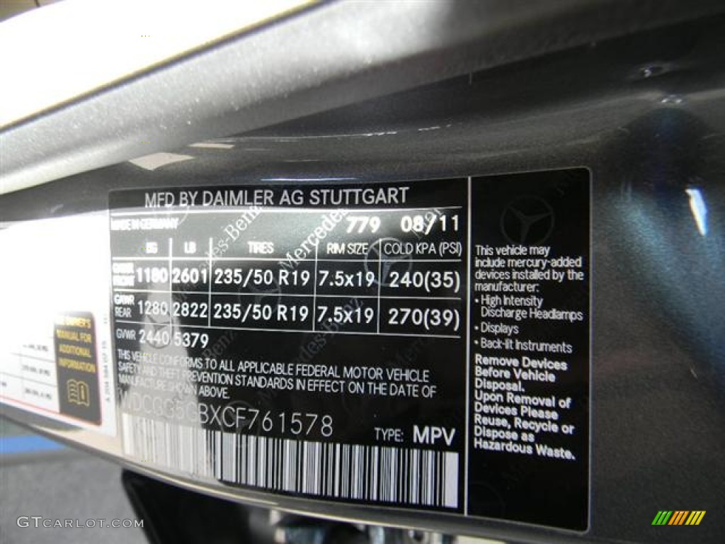 2012 GLK Color Code 779 for Sapphire Grey Metallic Photo #57731057