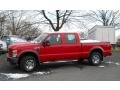 Red 2008 Ford F250 Super Duty FX4 Crew Cab 4x4