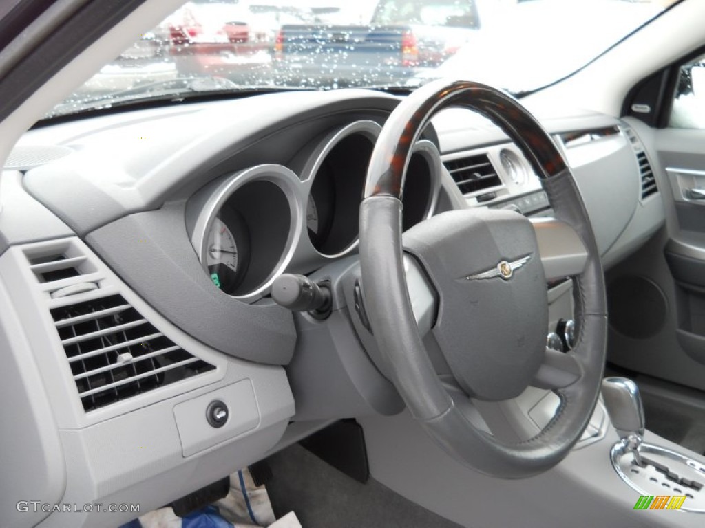 2007 Chrysler Sebring Limited Sedan Dark Slate Gray/Light Slate Gray Steering Wheel Photo #57734216