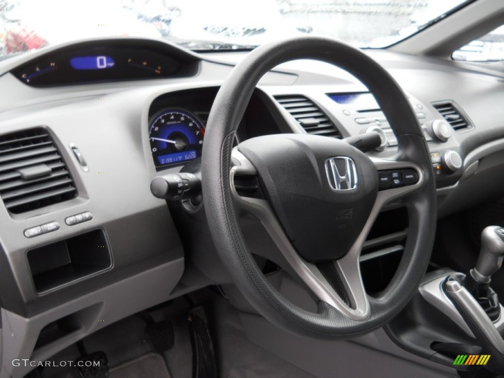 2009 Honda Civic LX Sedan Gray Steering Wheel Photo #57734390