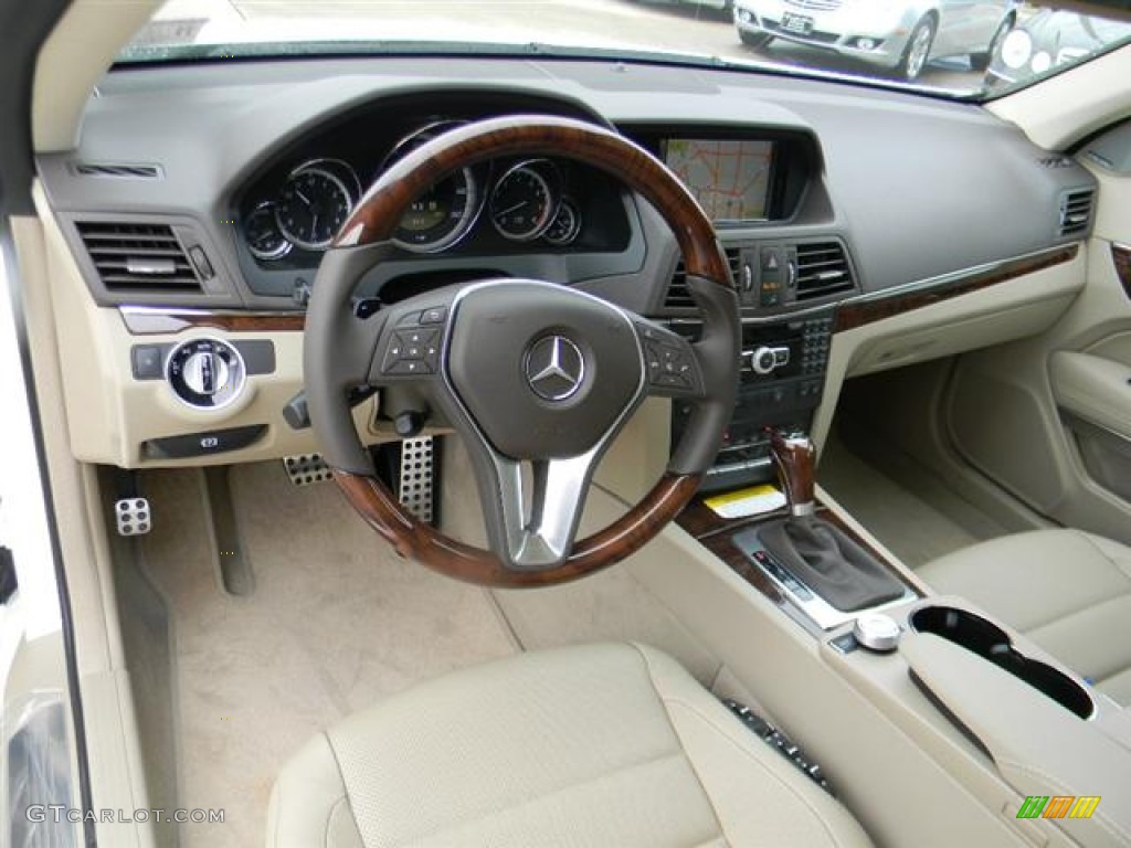 2012 E 550 Coupe - Diamond White Metallic / Almond/Black photo #12