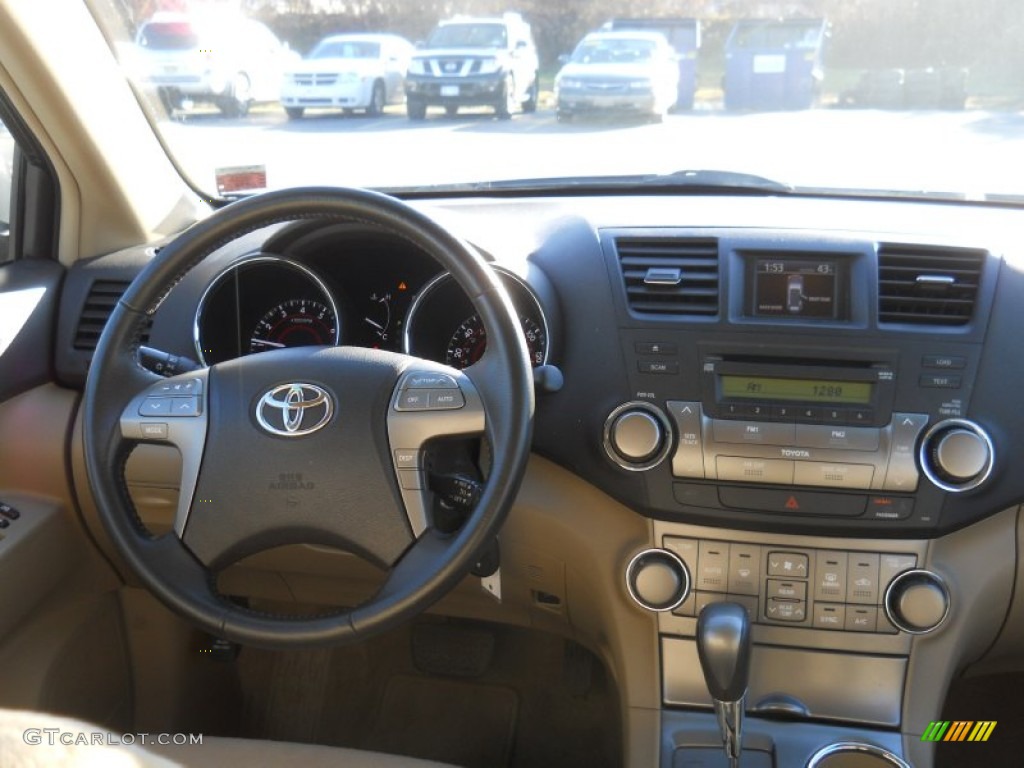 2009 Highlander Sport 4WD - Black / Sand Beige photo #4