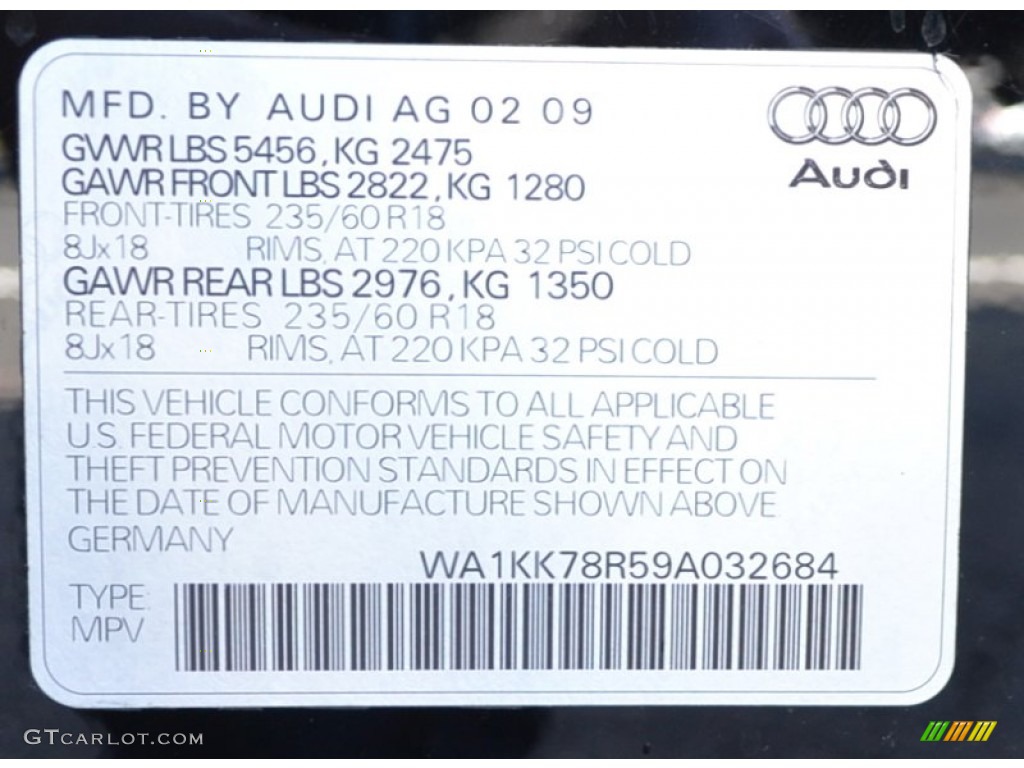 2009 Q5 3.2 Premium quattro - Brilliant Black / Black photo #16