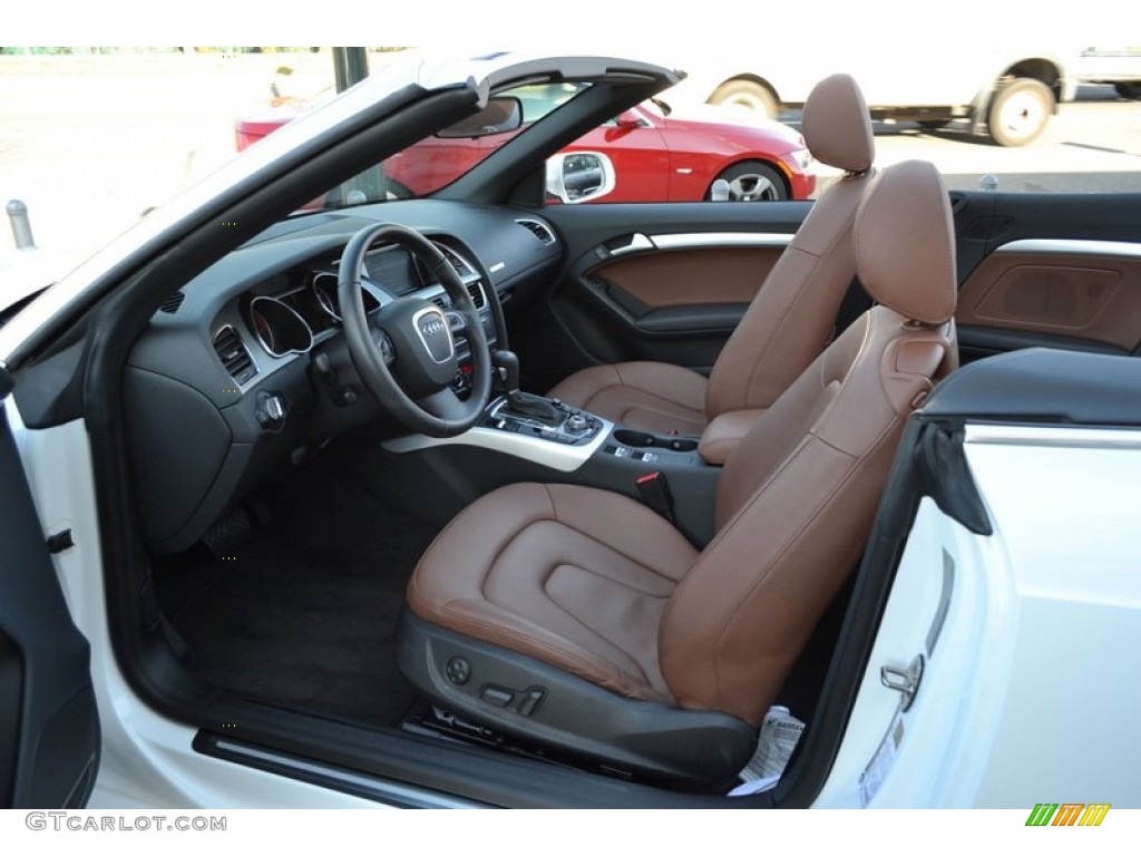 2010 A5 2.0T quattro Cabriolet - Ibis White / Cinnamon Brown photo #9