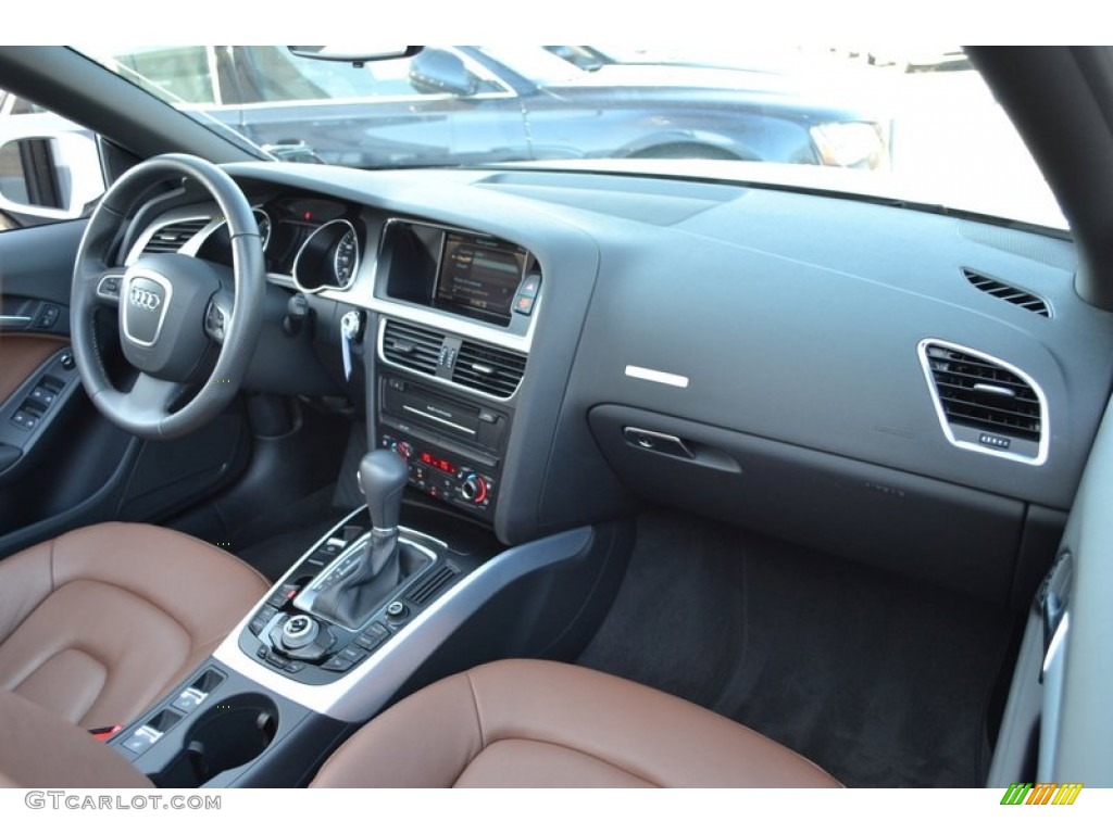 2010 Audi A5 2.0T quattro Cabriolet Cinnamon Brown Dashboard Photo #57736322