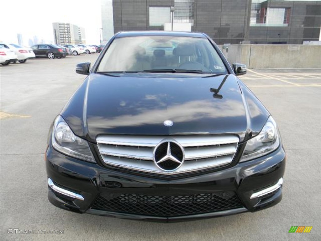 2012 C 250 Sport - Black / Almond Beige/Mocha photo #2