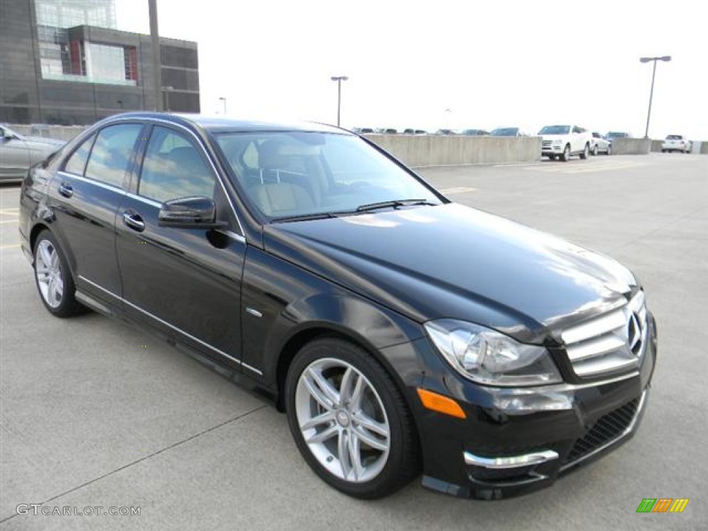 2012 C 250 Sport - Black / Almond Beige/Mocha photo #3