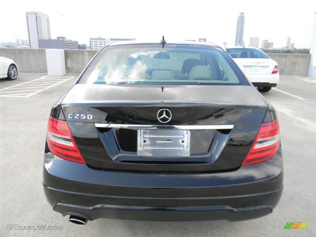 2012 C 250 Sport - Black / Almond Beige/Mocha photo #6