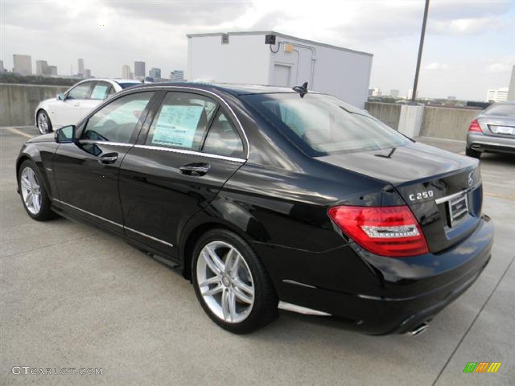 2012 C 250 Sport - Black / Almond Beige/Mocha photo #7