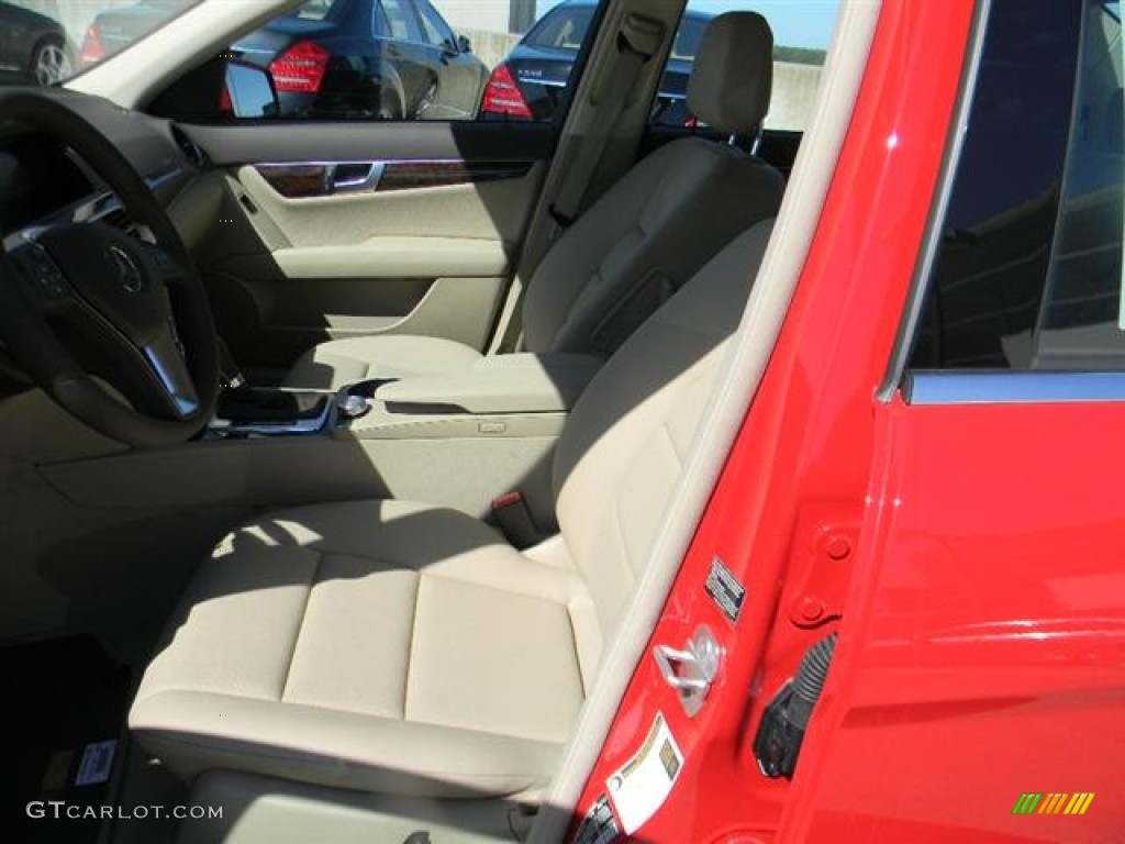 2012 C 250 Sport - Mars Red / Almond Beige/Mocha photo #7