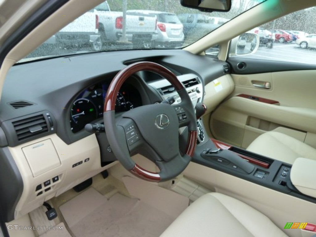 Parchment Interior 2012 Lexus RX 450h AWD Hybrid Photo #57738494