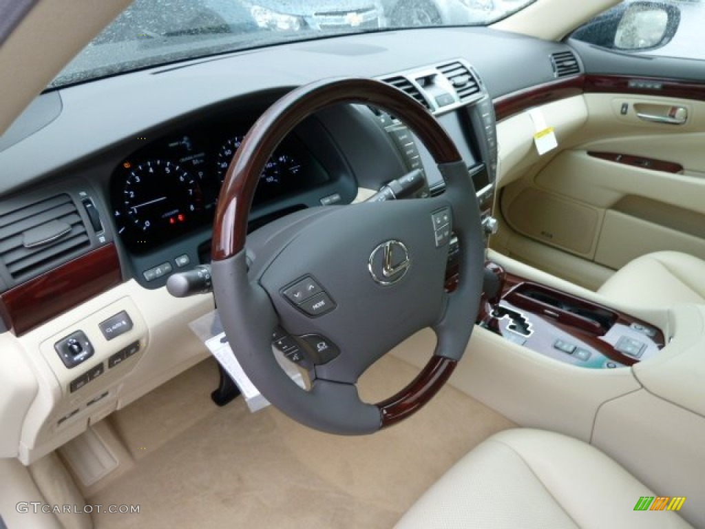 Parchment Medium Brown Walnut Interior 2012 Lexus Ls 460 Awd