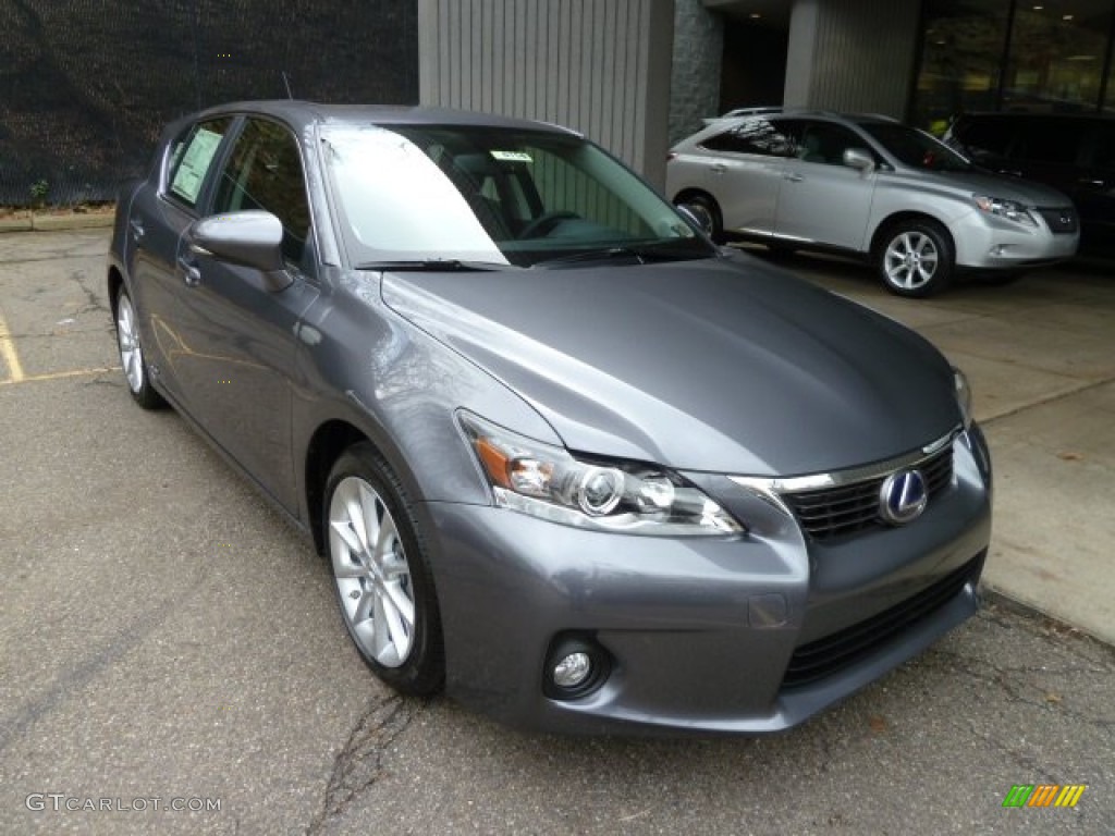 2012 CT 200h Hybrid Premium - Nebula Gray Pearl / Black photo #6