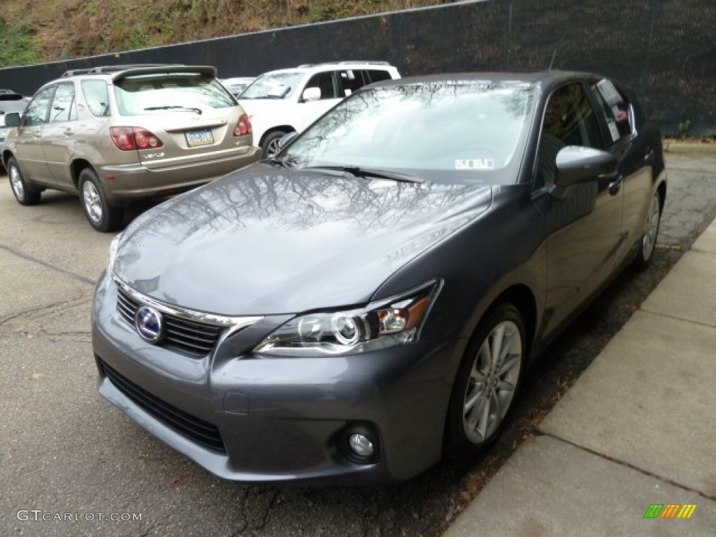 2012 CT 200h Hybrid Premium - Nebula Gray Pearl / Black photo #8