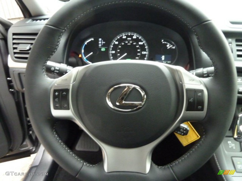 2012 CT 200h Hybrid Premium - Nebula Gray Pearl / Black photo #17