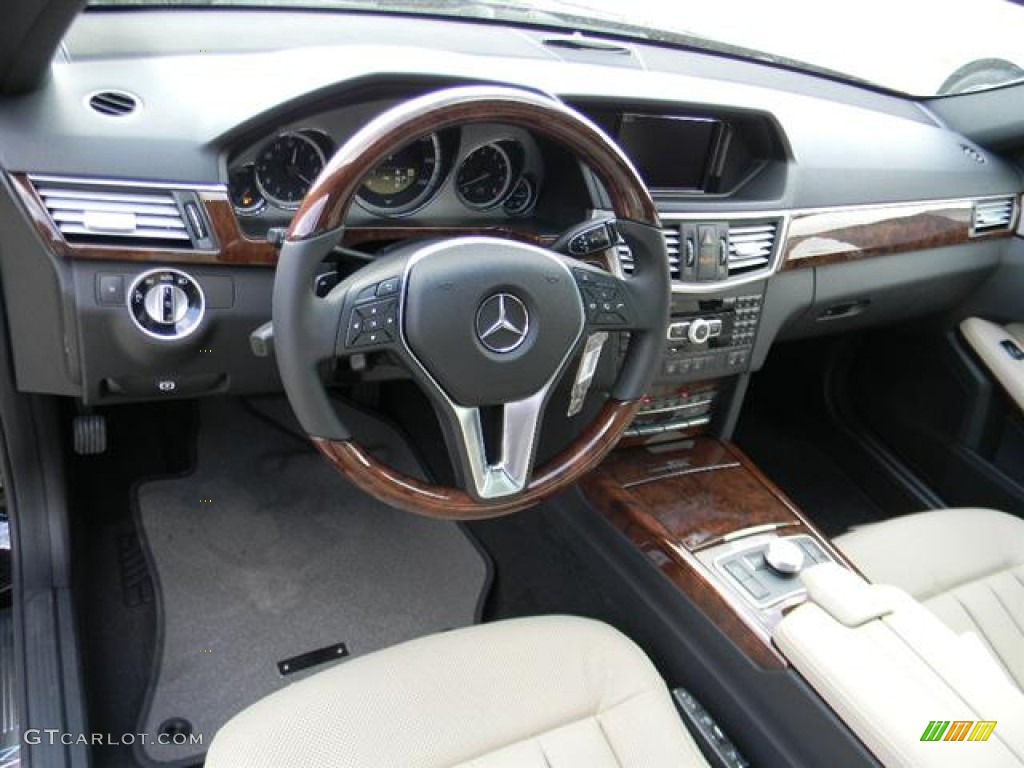2012 Mercedes-Benz E 550 4Matic Sedan Almond/Black Dashboard Photo #57739653