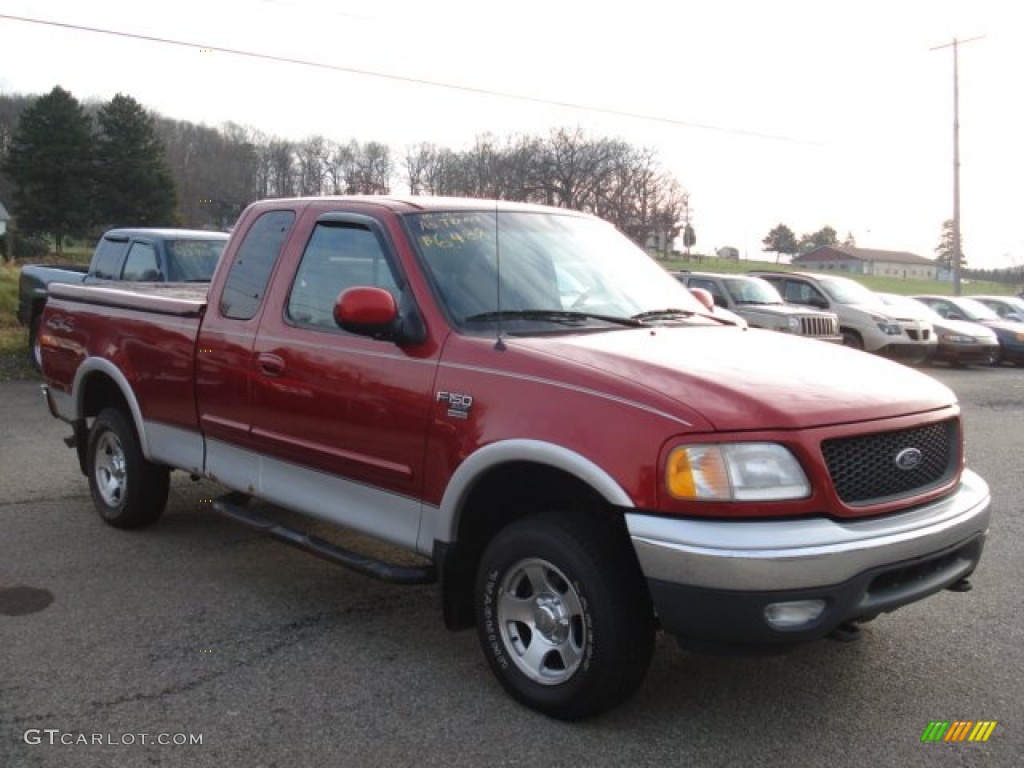 2005 F150 XLT Regular Cab - Dark Toreador Red Metallic / Medium Flint Grey photo #3