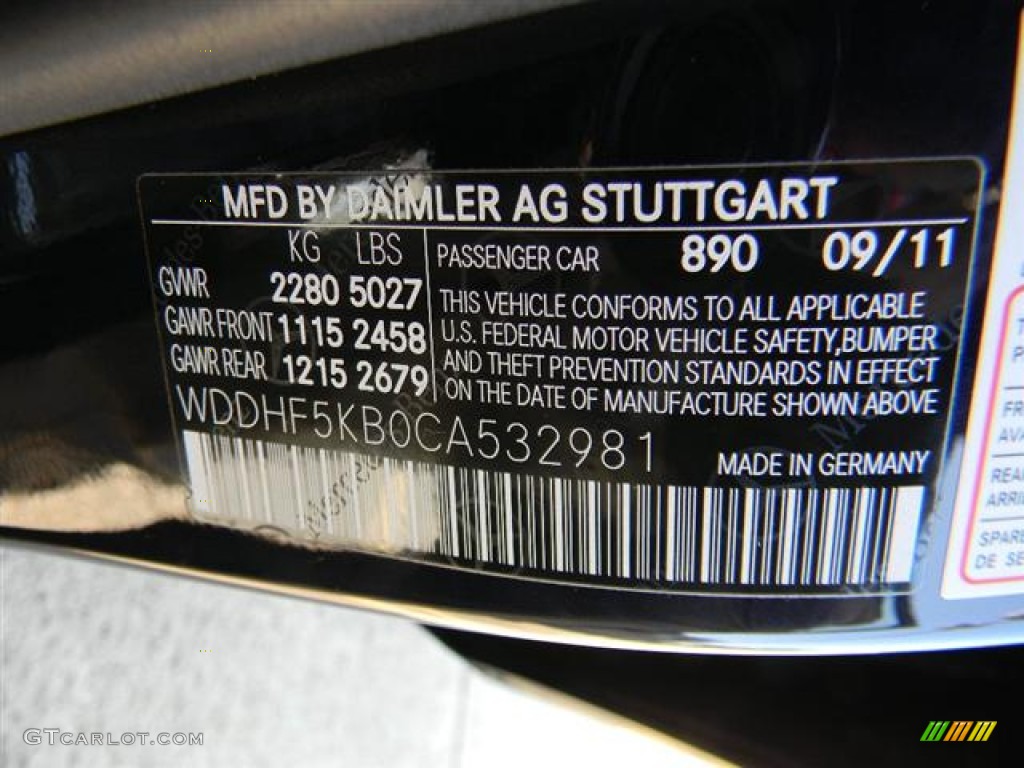 2012 E Color Code 890 for Lunar Blue Metallic Photo #57741269