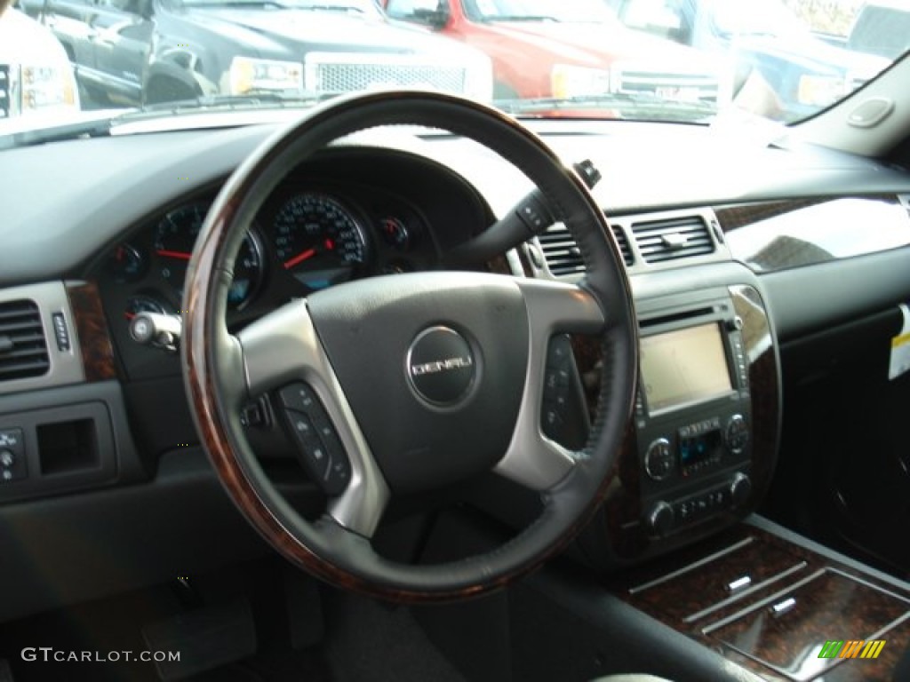 2012 GMC Yukon XL Denali AWD Ebony Steering Wheel Photo #57742595