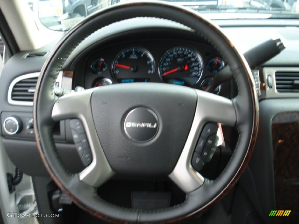 2012 GMC Yukon XL Denali AWD Ebony Steering Wheel Photo #57742664