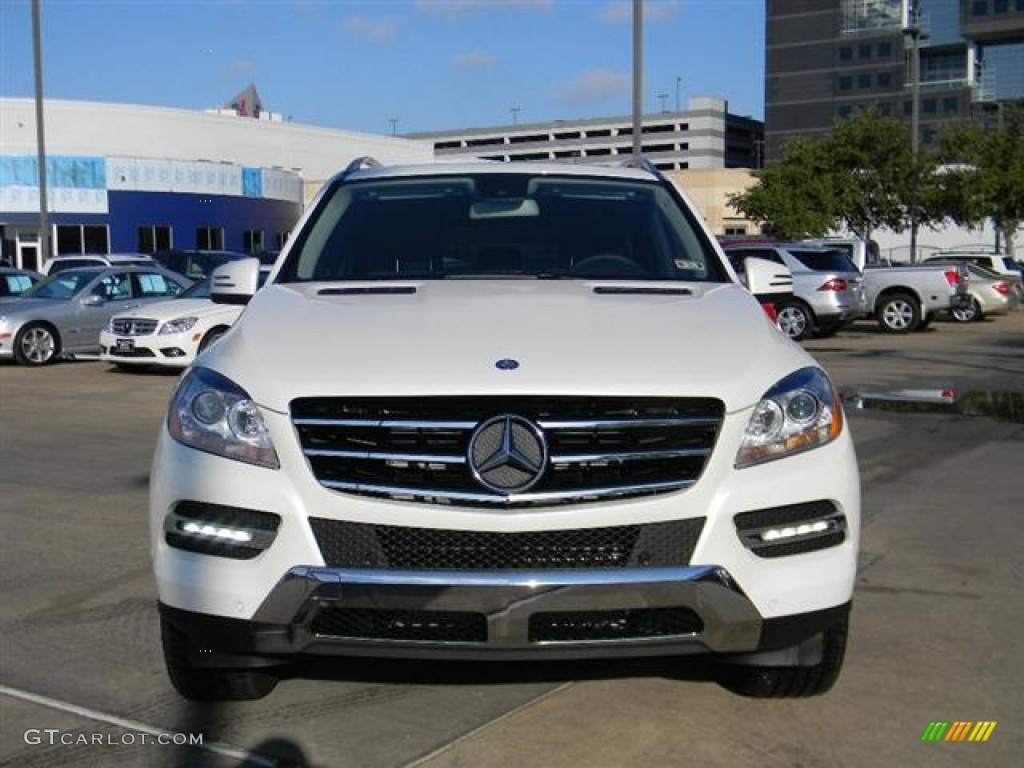 2012 ML 350 4Matic - Diamond White Metallic / Black photo #2