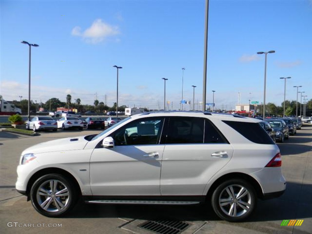 2012 ML 350 4Matic - Diamond White Metallic / Black photo #8