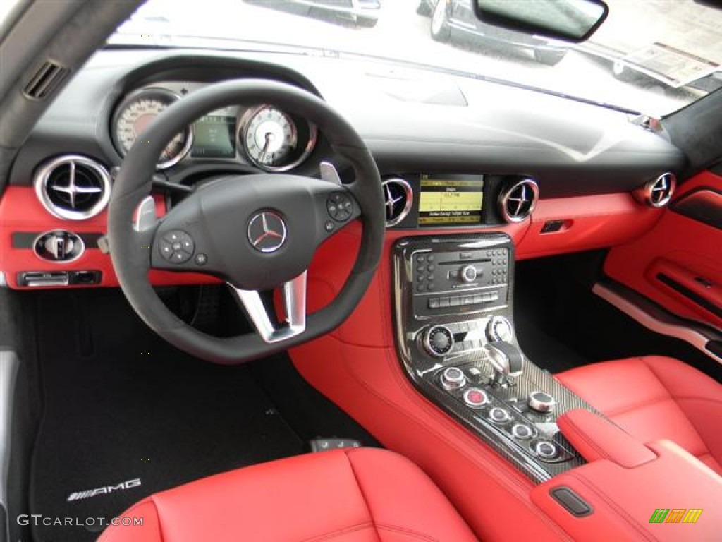2012 Mercedes-Benz SLS AMG designo Classic Red Dashboard Photo #57745058