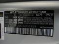  2012 SLS AMG Iridium Silver Metallic Color Code 775