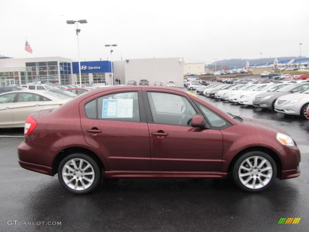 2008 SX4 Sport Sedan - Cherry Red Metallic / Black photo #2