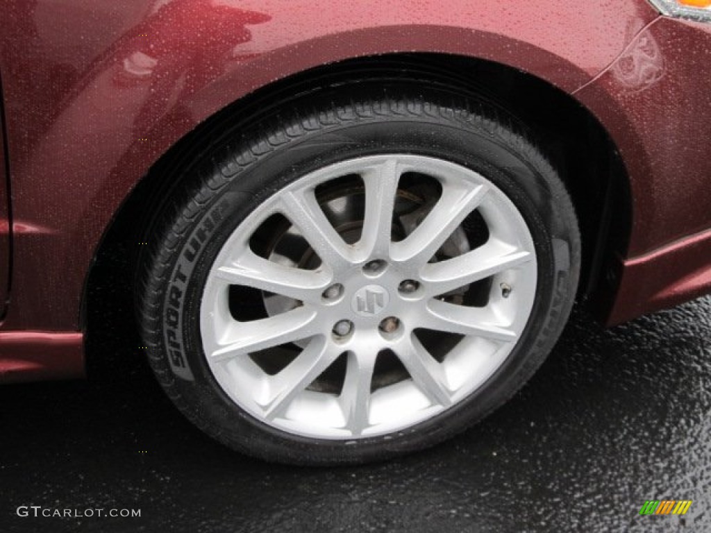 2008 SX4 Sport Sedan - Cherry Red Metallic / Black photo #3