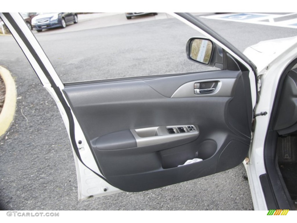 2008 Subaru Impreza WRX Wagon Carbon Black Door Panel Photo #57747944