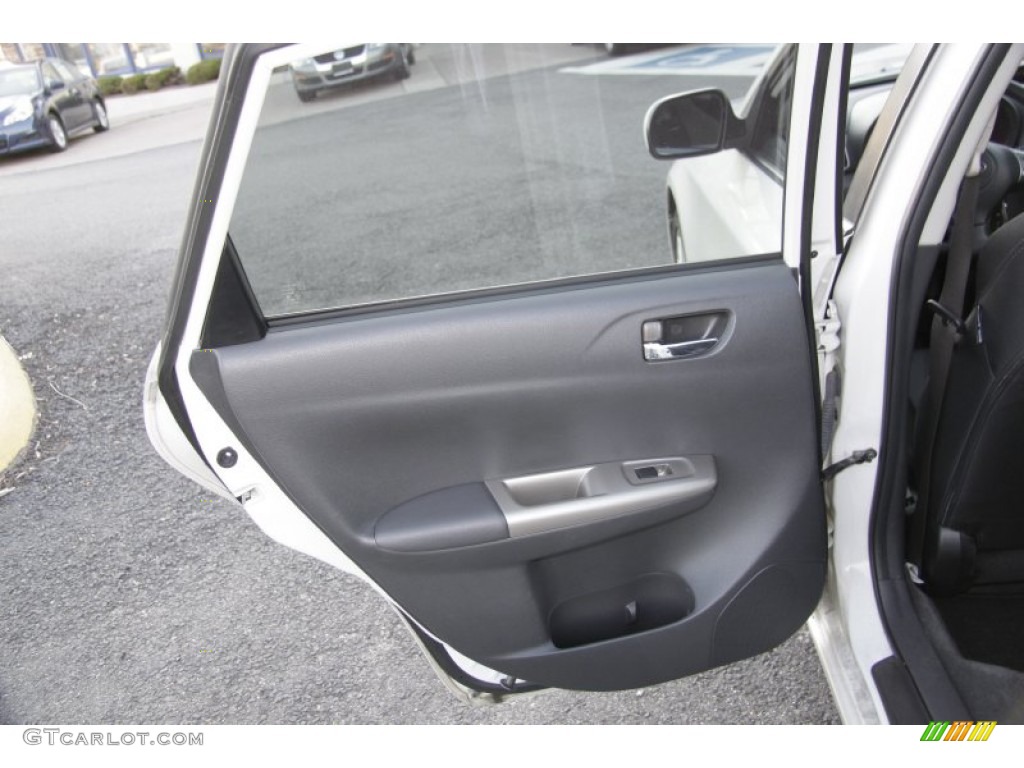 2008 Subaru Impreza WRX Wagon Carbon Black Door Panel Photo #57747953