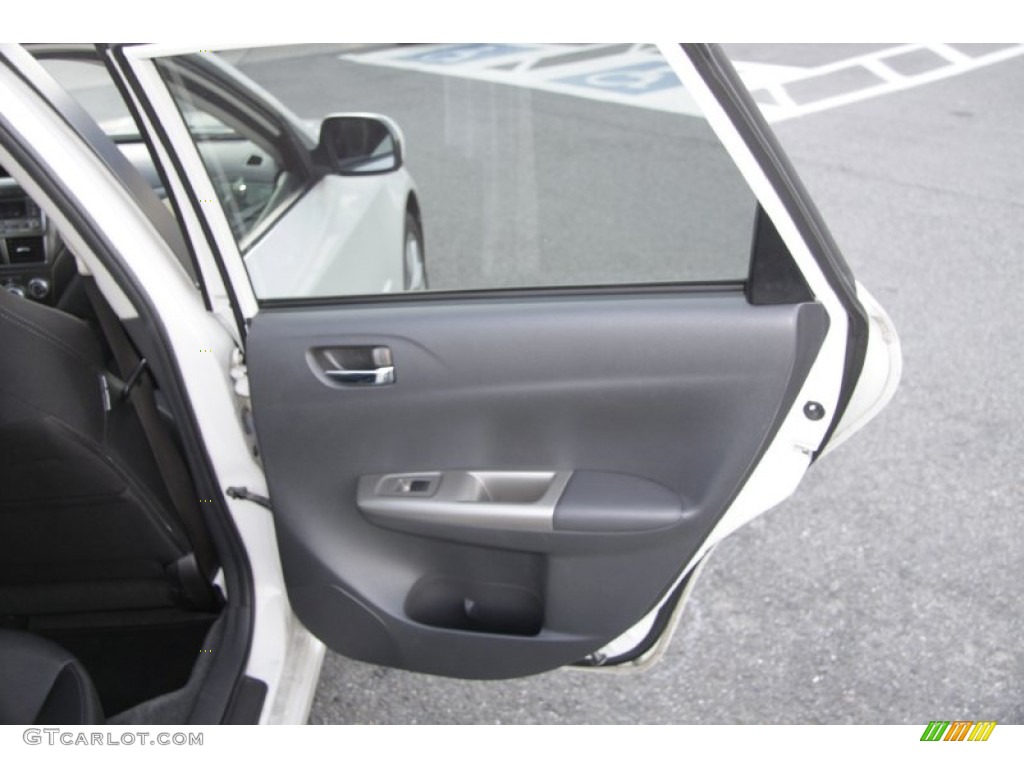 2008 Subaru Impreza WRX Wagon Carbon Black Door Panel Photo #57747968